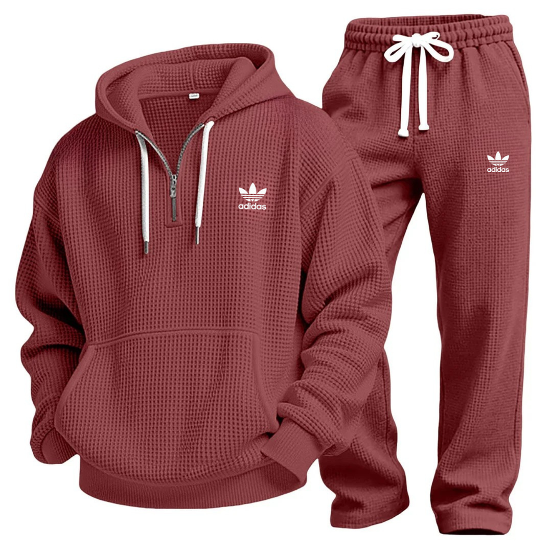 Set Performance in Maglia a Nido d’Ape con Felpa con Cappuccio e Jogger - Saldi di Liquidazione