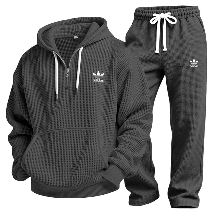 Set Performance in Maglia a Nido d’Ape con Felpa con Cappuccio e Jogger - Saldi di Liquidazione