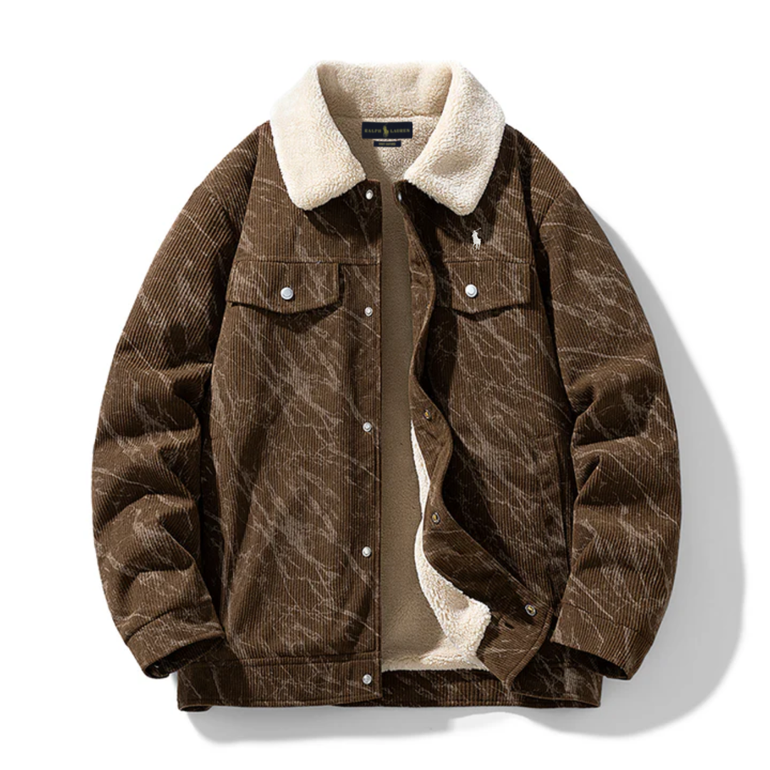 2026 Giacca in Velluto a Coste con Interno Sherpa - Saldi di Liquidazione