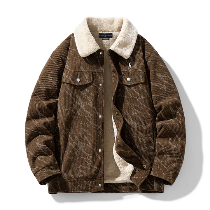 2026 Giacca in Velluto a Coste con Interno Sherpa - Saldi di Liquidazione