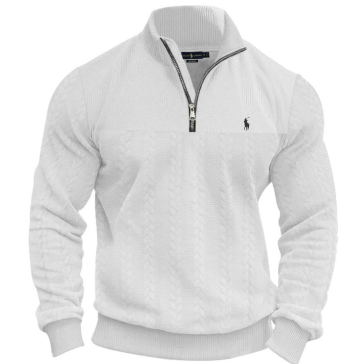 Maglione in Maglia Testurizzata con Mezza Zip 2026 - Vendita di Liquidazione