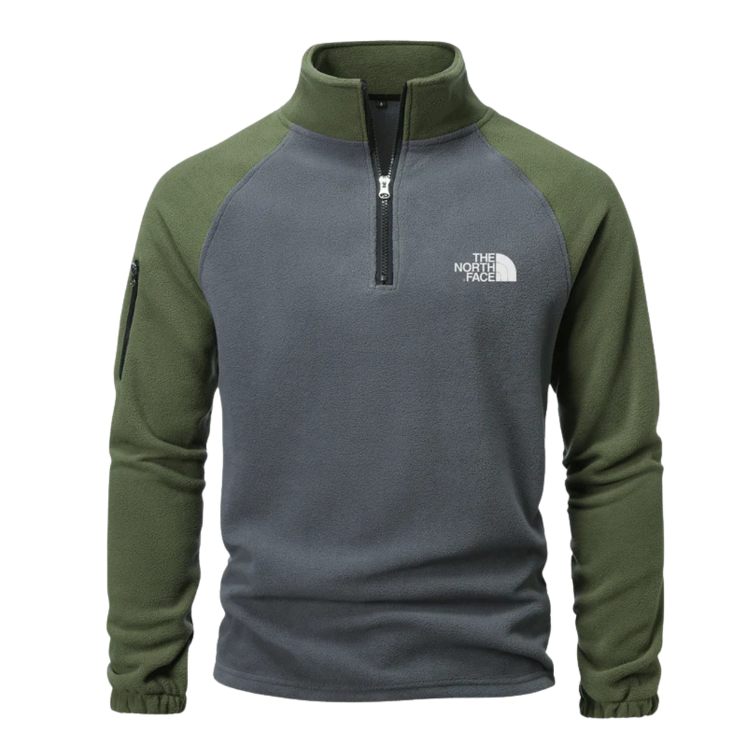 Pullover in pile mezza zip stagionale - Saldi