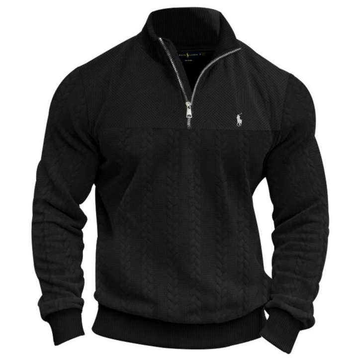 Maglione in Maglia Testurizzata con Mezza Zip 2026 - Vendita di Liquidazione