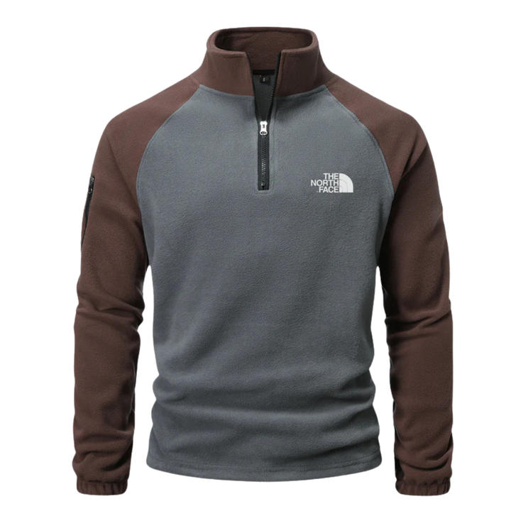 Pullover in pile mezza zip stagionale - Saldi