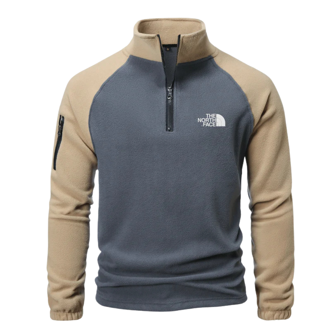 Pullover in pile mezza zip stagionale - Saldi