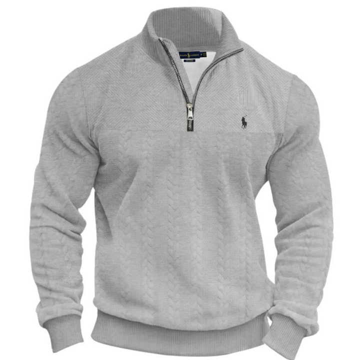 Maglione in Maglia Testurizzata con Mezza Zip 2026 - Vendita di Liquidazione